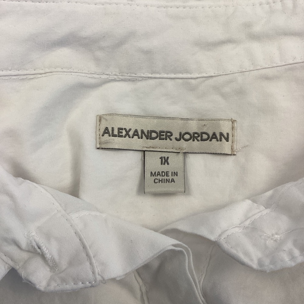 Alexander Jordan White Women's Tunic Top Sz 1X - Picture 10 of 10